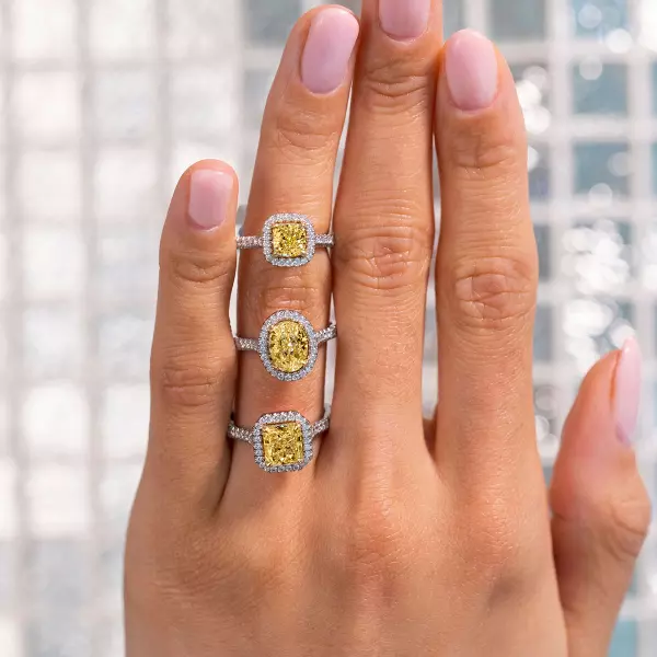 Yellow Diamond Engagement Rings - 0% Finance