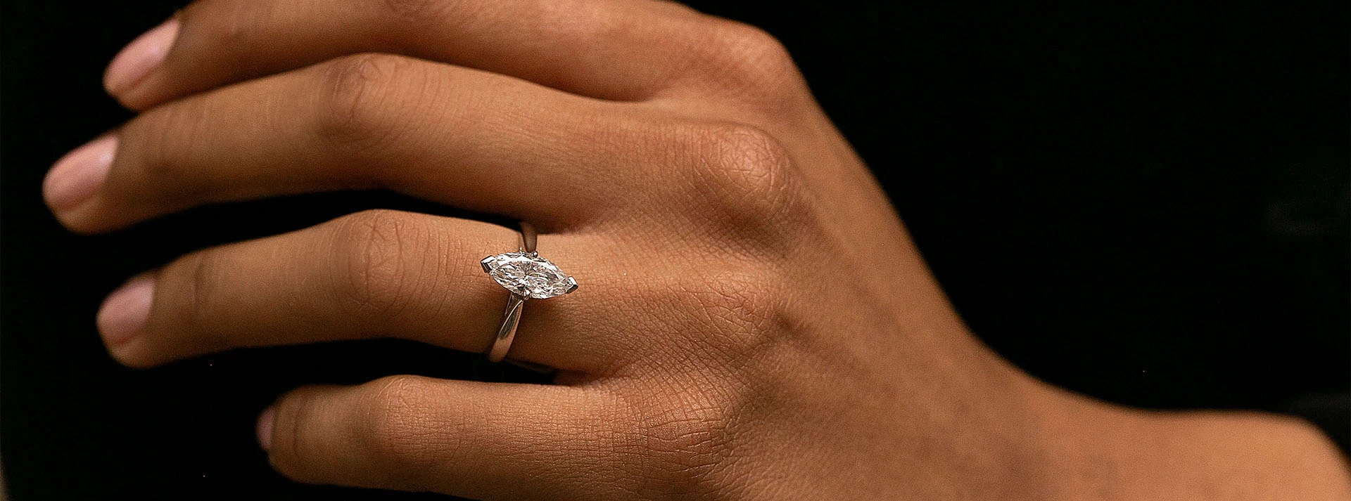 Marquise Cut Diamond Engagement Rings - 0% Finance