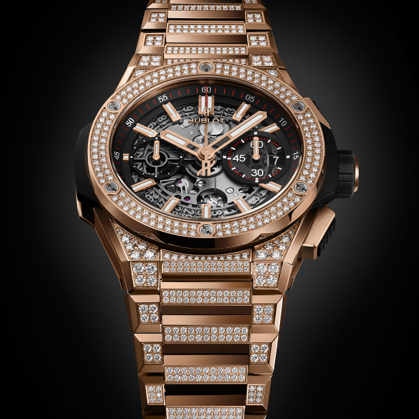 Hublot Big Bang Integrated King Gold Pave 42mm Watch 451.OX.1180.OX.3704