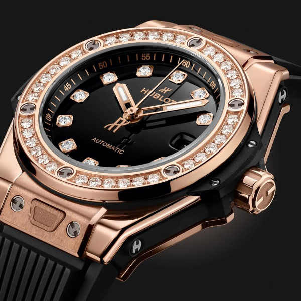 Hublot One Click King Gold Diamonds 33mm Watch  485.OX.1280.RX.1204
