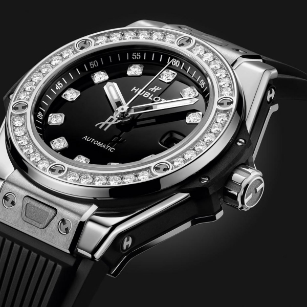 Hublot One Click Steel Diamond 33mm Watch 485.SX.1270.RX.1204