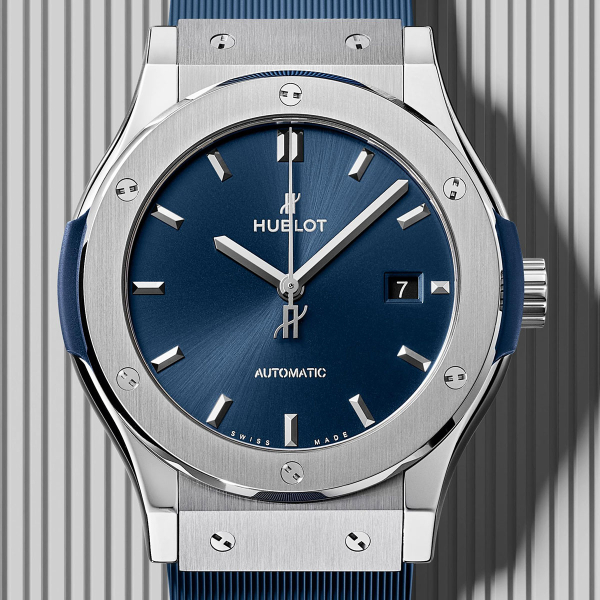 Hublot Classic Fusion Titanium Blue 42mm Watch 542.NX.7170.RX