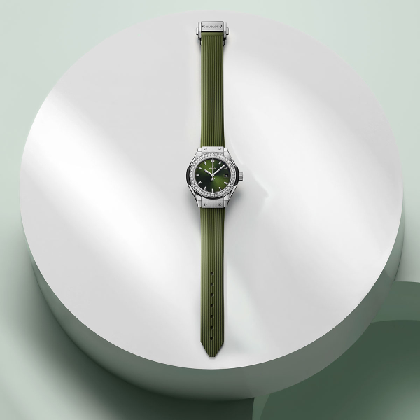 Hublot Classic Fusion Titanium Green Diamond Watch