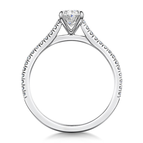 ROX Love Oval Cut Diamond Ring in Platinum