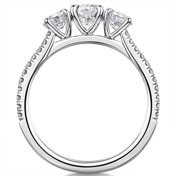 ROX Love Brilliant Diamond Trilogy Ring in Platinum