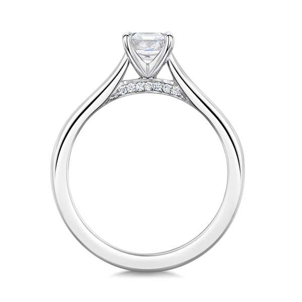 ROX Adore Emerald Cut Diamond Ring in Platinum