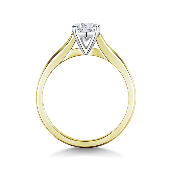 ROX Honour Brilliant Cut Diamond Ring in Yellow Gold