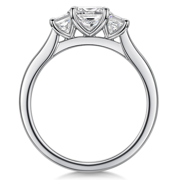 ROX Honour Princess Cut Diamond Trilogy in Platinum
