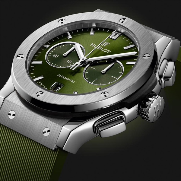 Hublot Classic Fusion Titanium Green Chronograph 45mm Watch 521.NX.8970.RX