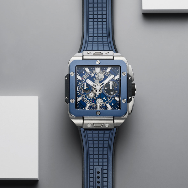 Hublot Square Bang Unico Titanium Blue Ceramic 42mm Watch