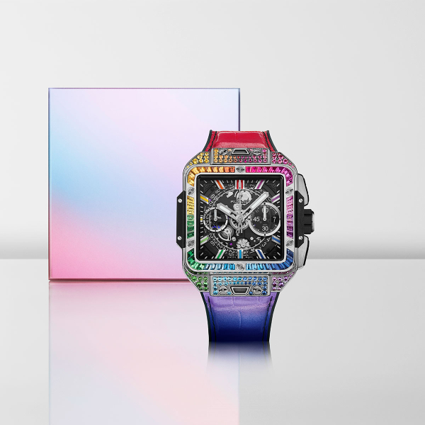 Hublot Square Bang Unico Titanium Rainbow  42mm Watch 821.NX.0117.LR.0999