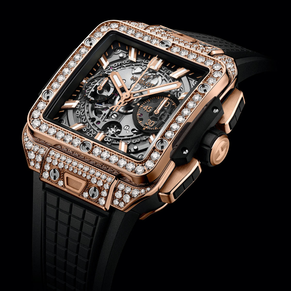 Hublot Square Bang Unico King Gold Diamonds 42mm Watch 821.OX.0180.RX.1604