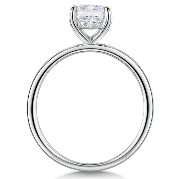 Emerald Lab Grown Diamond Ring in Platinum