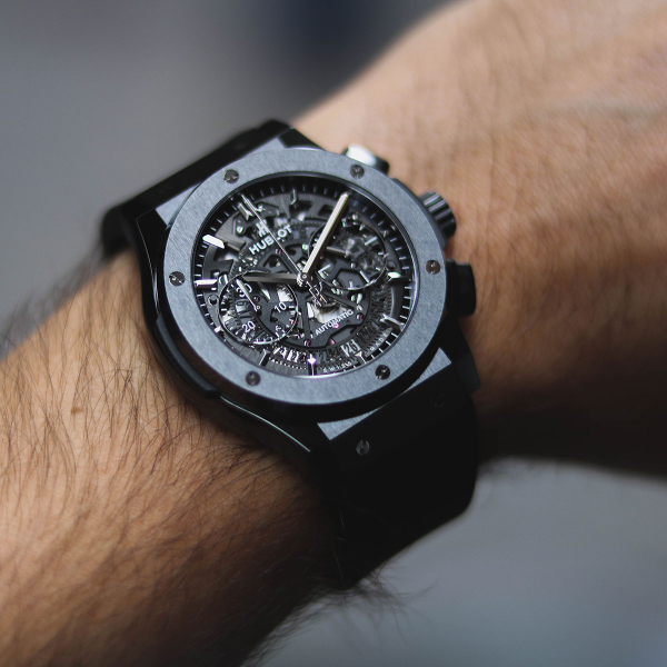 Hublot Classic Fusion Aerofusion Black Magic 45mm Watch 525.CM.0170.RX