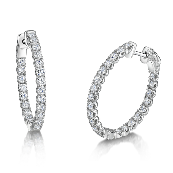 ROX Diamond Lab Grown Hoop Earrings