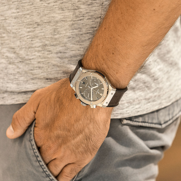 Hublot Classic Fusion Racing Grey Chronograph Titanium 42mm Watch 541.NX.7070.LR