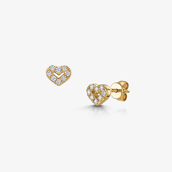 Miss ROX Heart Diamond Earrings 
