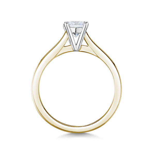 ROX Honour Princess Cut Diamond Ring in Yellow Gold