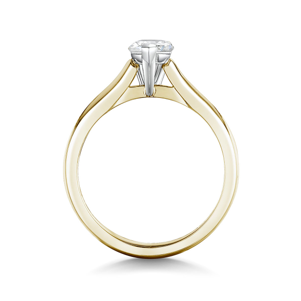 ROX Honour Pear Cut Diamond Ring in Yellow Gold