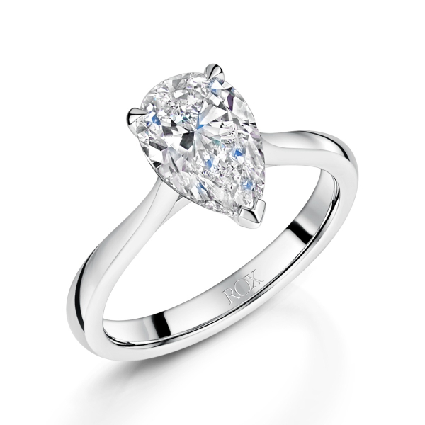 Honour Pear Cut Lab Grown Diamond Ring in Platinum
