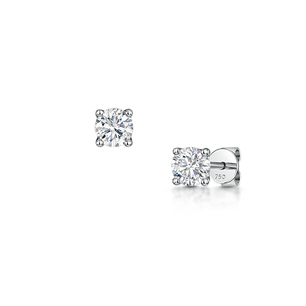 ROX Honour Diamond Earrings in White Gold