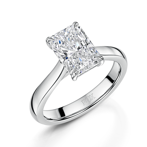 Honour Radiant Cut Lab Grown Diamond Ring in Platinum
