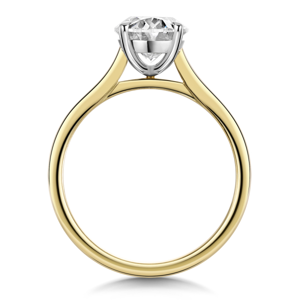 Honour Oval Lab Grown Diamond Ring in 18ct Yellow Gold 