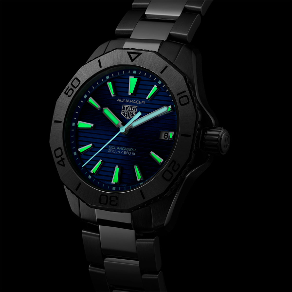 TAG Heuer Aquaracer Solargraph Steel 40mm Watch 