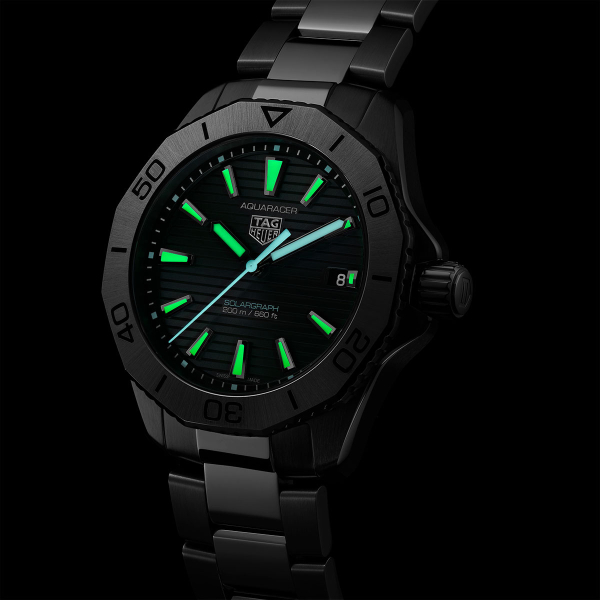 TAG Heuer Aquaracer Solargraph 40mm Steel Watch 