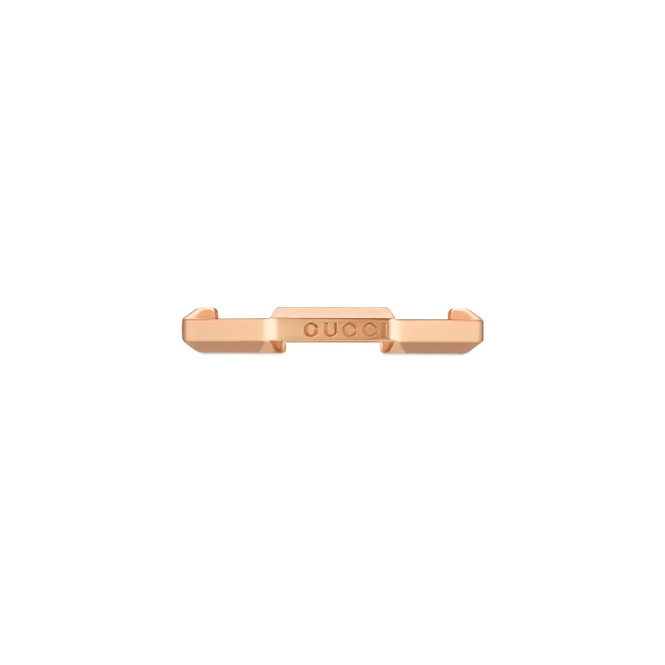 Gucci Link To Love 18ct Rose Gold 3mm Plain Ring YBC662194002