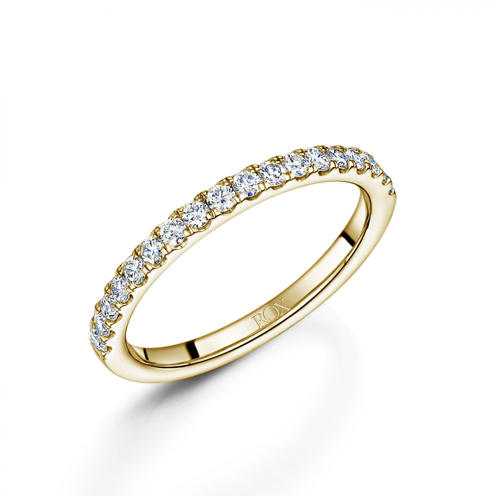 Yellow Gold Claw Diamond Eternity Ring 0.33ct