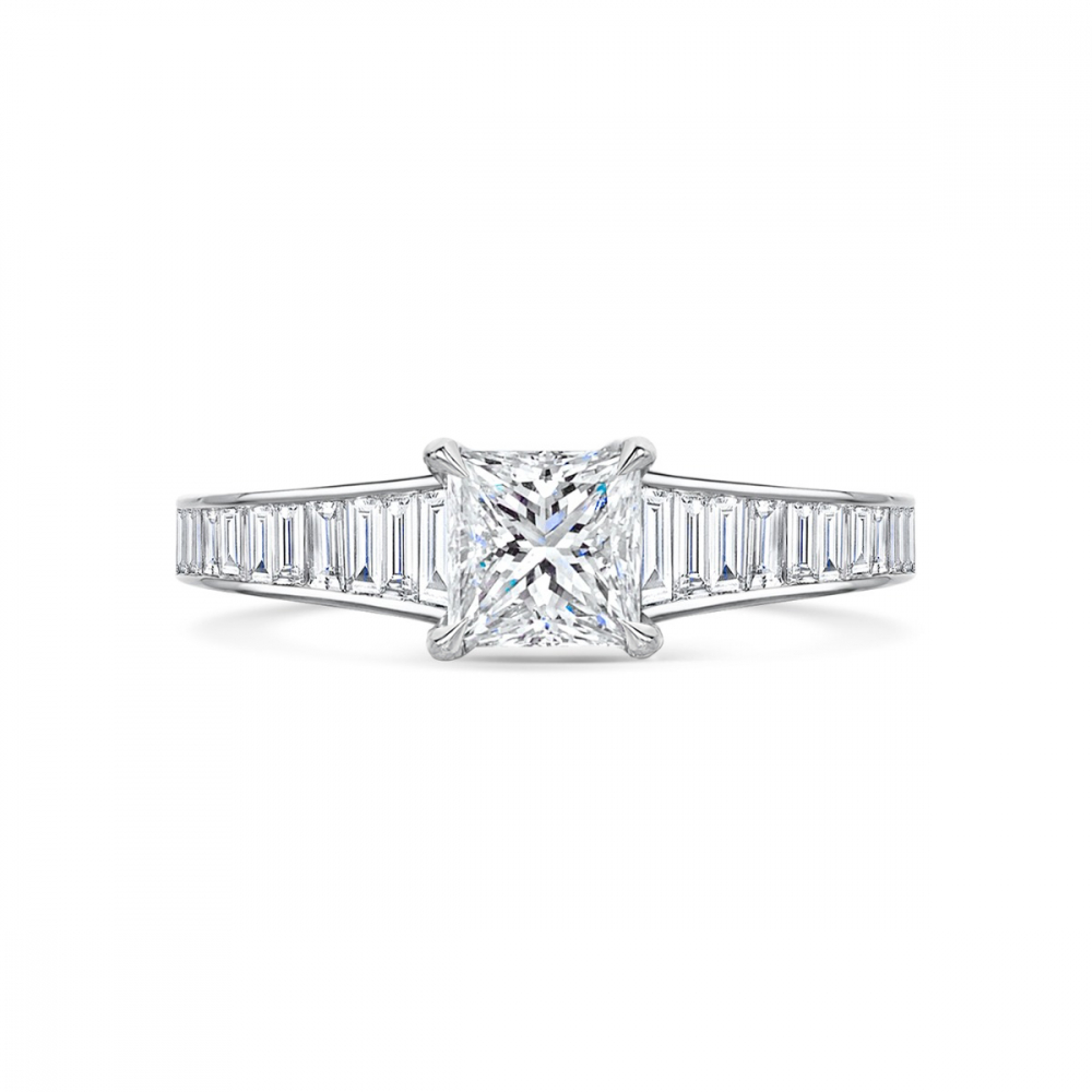 Princess and Baguette Cut Diamond Ring 1.20cts