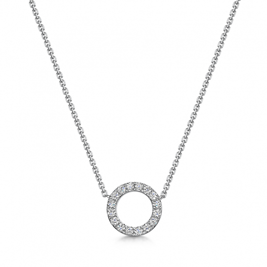 diamond necklace circle pendant