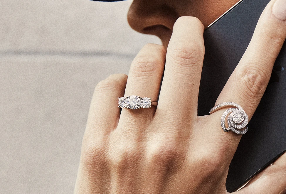 Three Stone Diamond Engagement Rings - 0% Finance | ROX