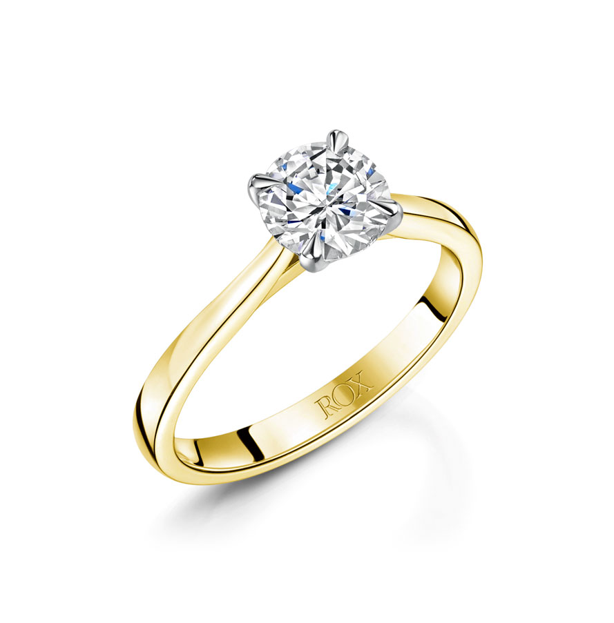  Yellow gold diamond engagement ring
